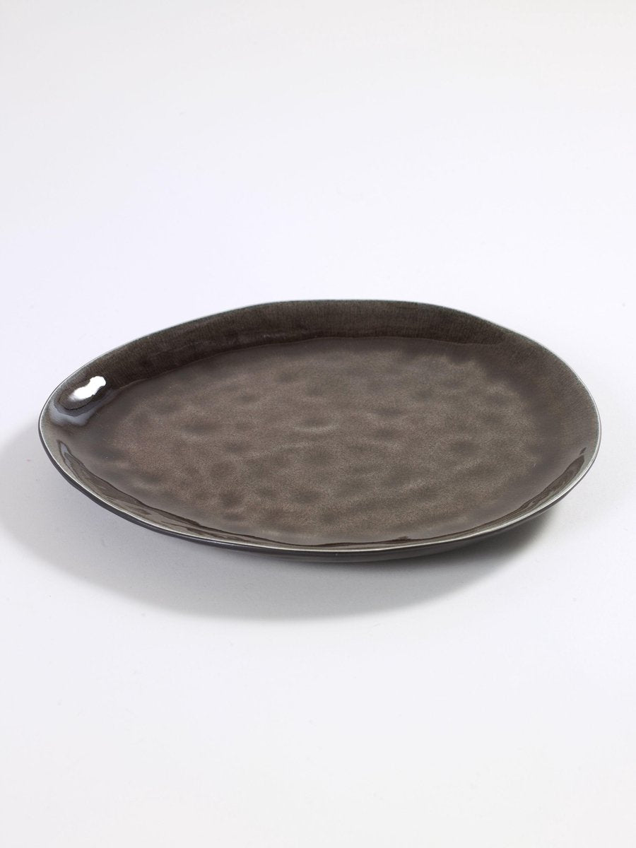 Serax - pascale naessens pure - piatto ovale l - marrone - 2 pezzi