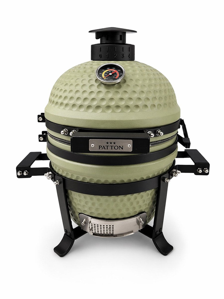 Patton premium mini 13 kamado - rejilla ø27 cm - verde oliva
