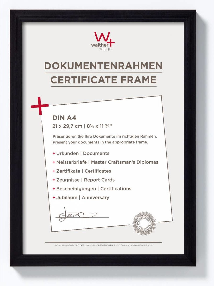 Walther construction - fotolijst - fotoformaat 21x29,7 cm (din a4) - zwart