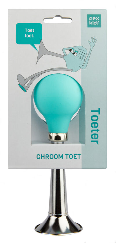 Pexkids del corno ciclistico cromo con una spremitura verde