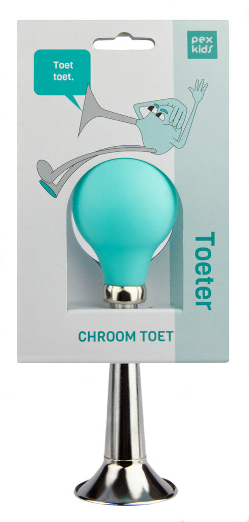 Pexkids del corno ciclistico cromo con una spremitura verde