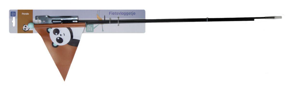 Bandera de seguridad Pexkids Panda Braun con una impresión de panda