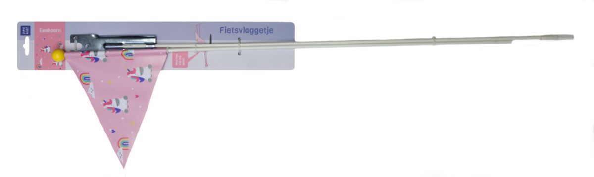 Bandera de seguridad Pexkids Unicorn Pink con estampado de unicornio