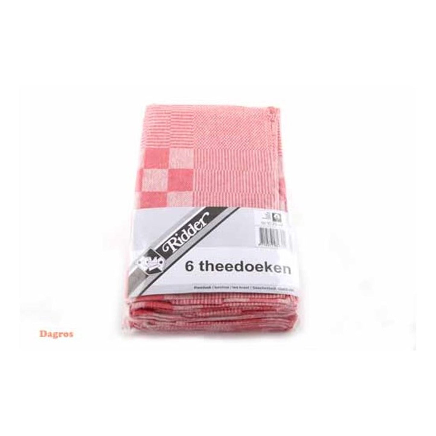 Strofinacci blocco 60x65 rosso confezione da 6 pz.