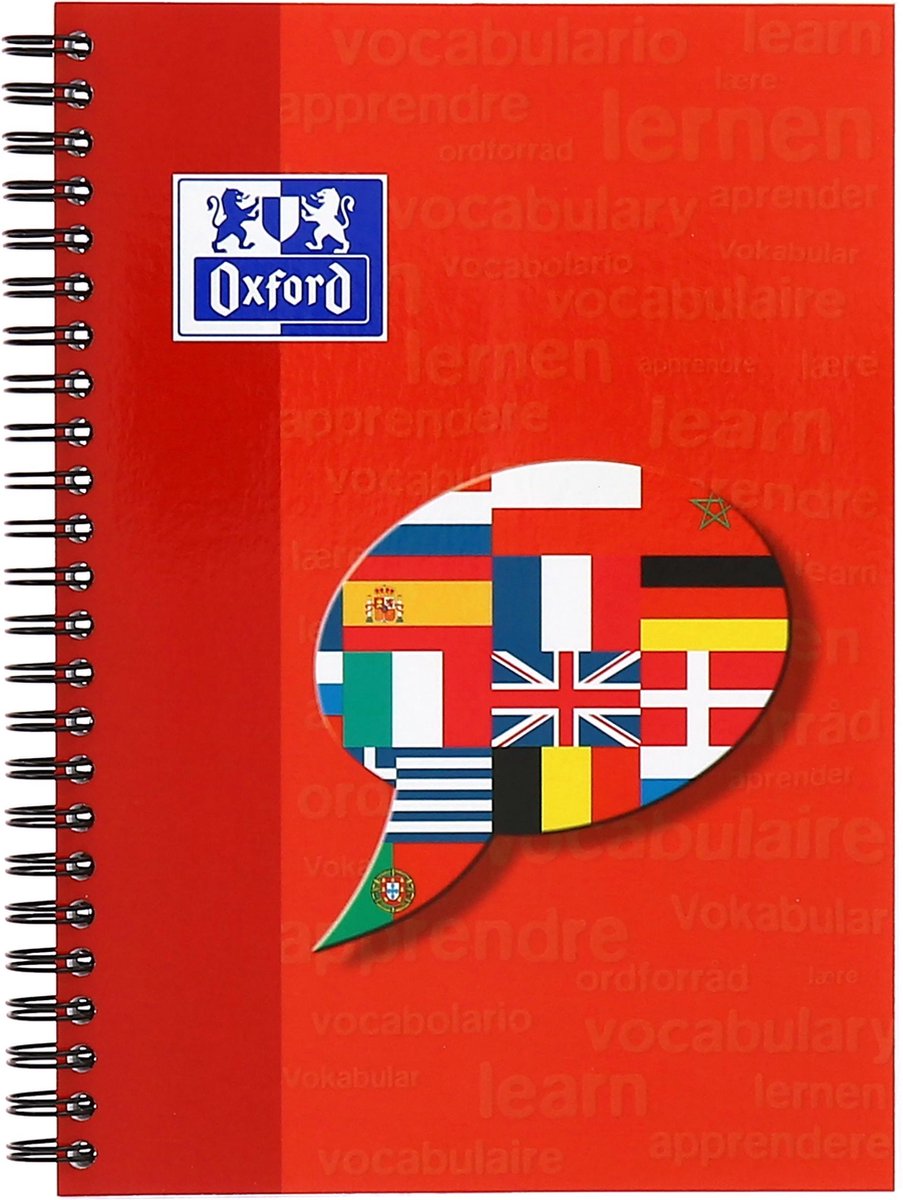 Oxford vocabulary coach - a5 -lijn - 48 vel - soepele kartonnen kaft – assorti