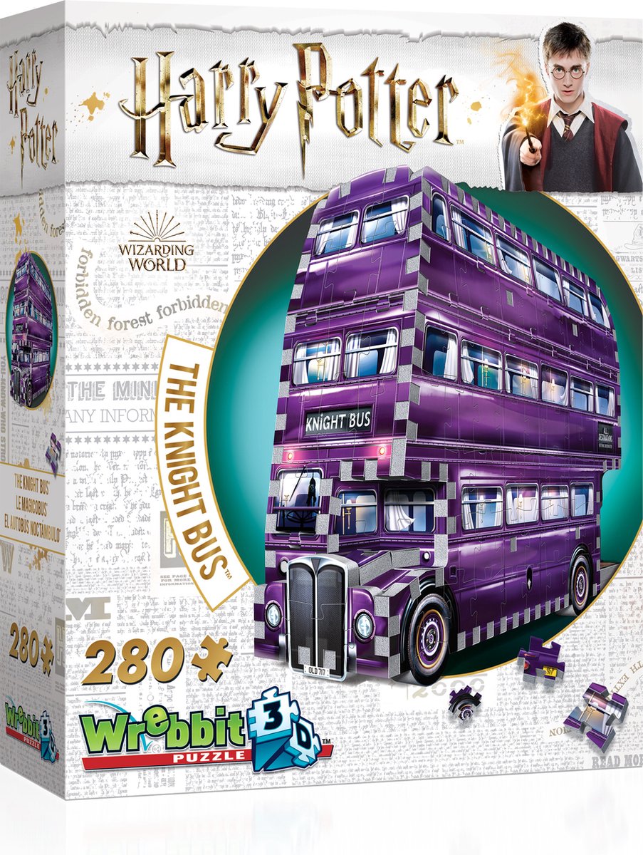Wrebbit il bus dei cavalieri - puzzle 3d - Harry Potter - 280 pezzi