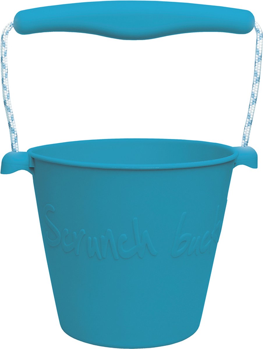 Secchiello per giocattoli Scrunch - blu - pieghevole - riciclabile