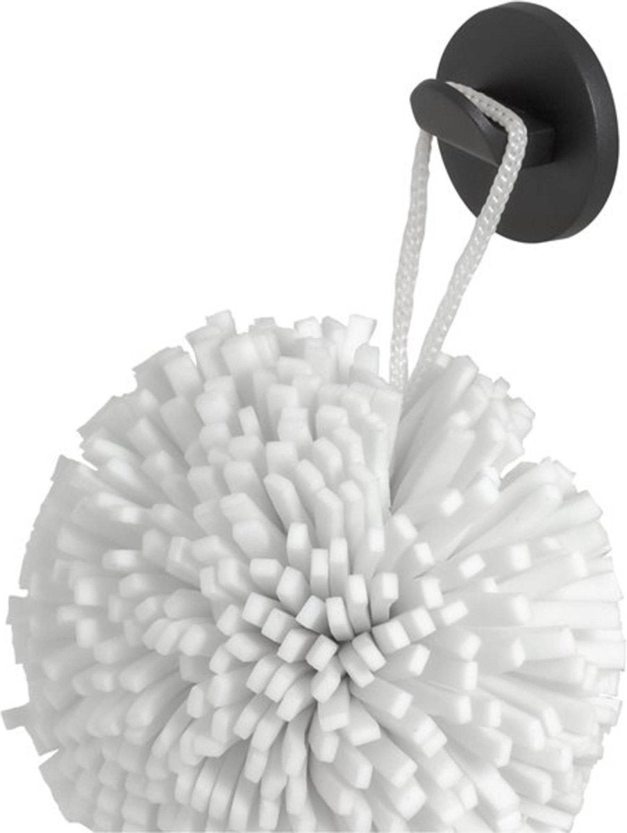 Tiger noon - gancio per asciugamano piccolo ø 3,4 cm - senza forare - autoadesivo con nastro da 3 m - nero