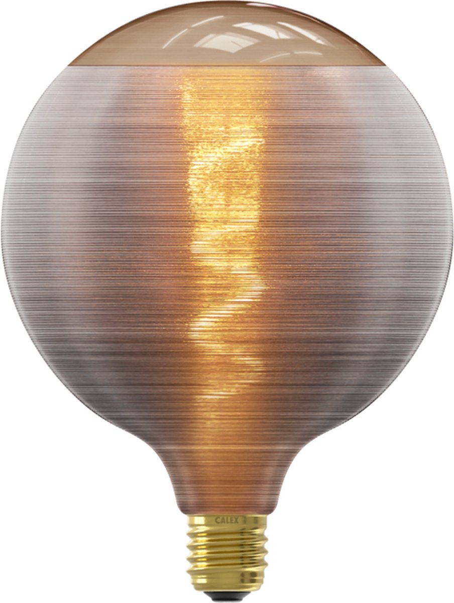 Lámpara LED Calex serie seda - G125 - gris - E27 - 4W - regulable