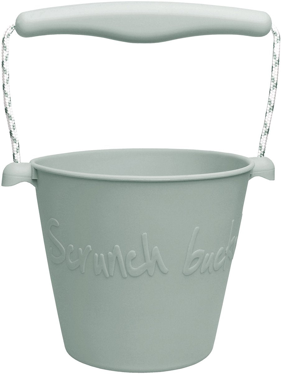 Secchiello per giocattoli Scrunch - verde - pieghevole - riciclabile