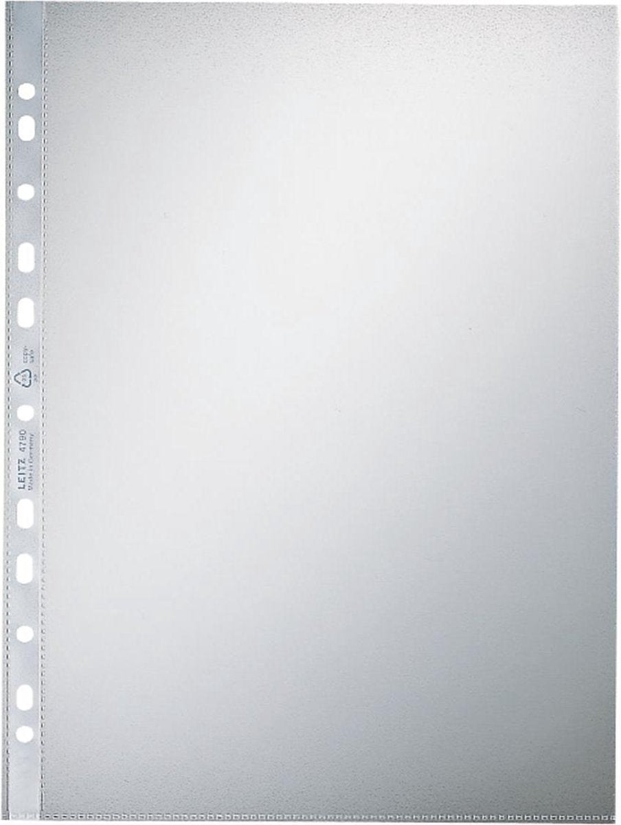 Leitz high quality show bag a4 thickness 0.085 mm perforation 11-hole pack of 100 pieces transparent