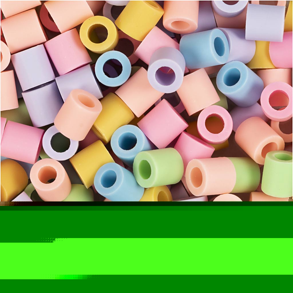 Bioperle Nabbi di , misura 5x5 mm, misura buco 2,5 mm, media, colori pastello, 1000 pezzi 1 scatola