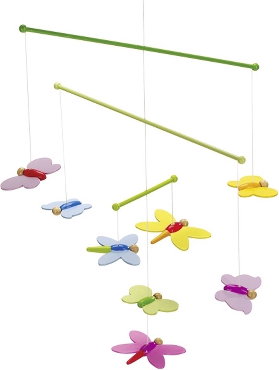 Móvil Goki - mariposas - 42x33cm - madera