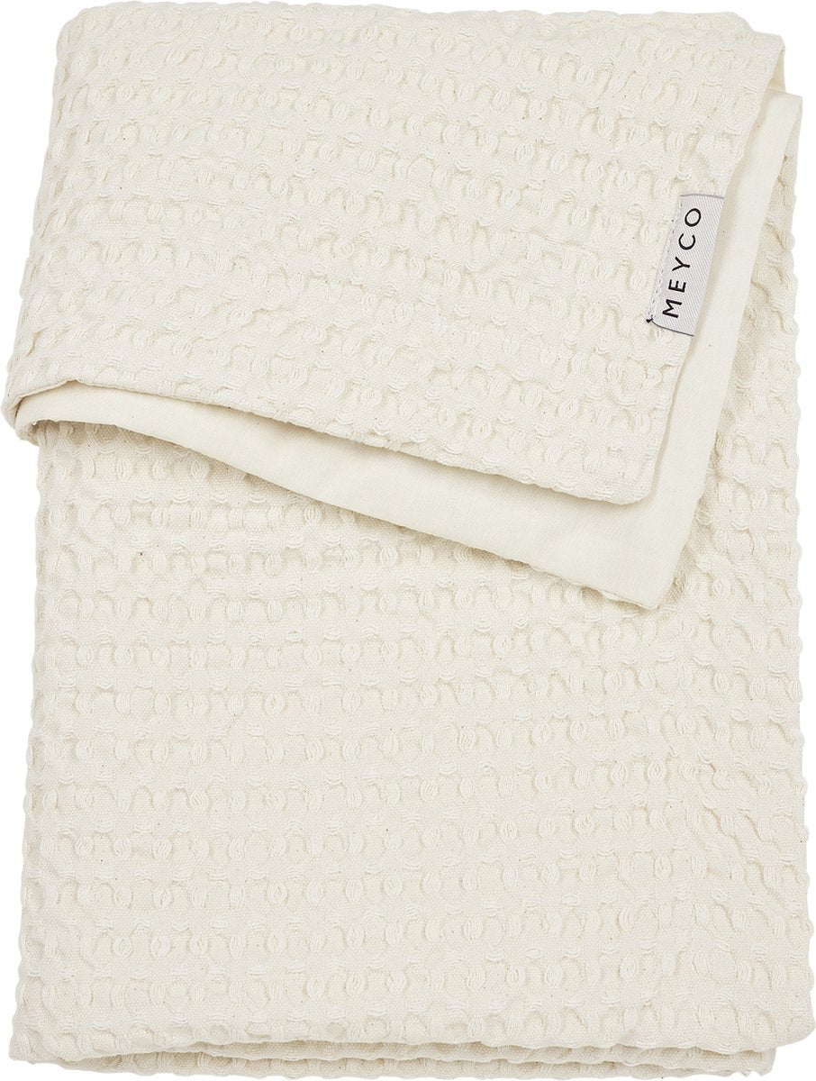 Coperta per culla in cotone waffle Meyco - natura - 75x100 cm - 1.0 tog
