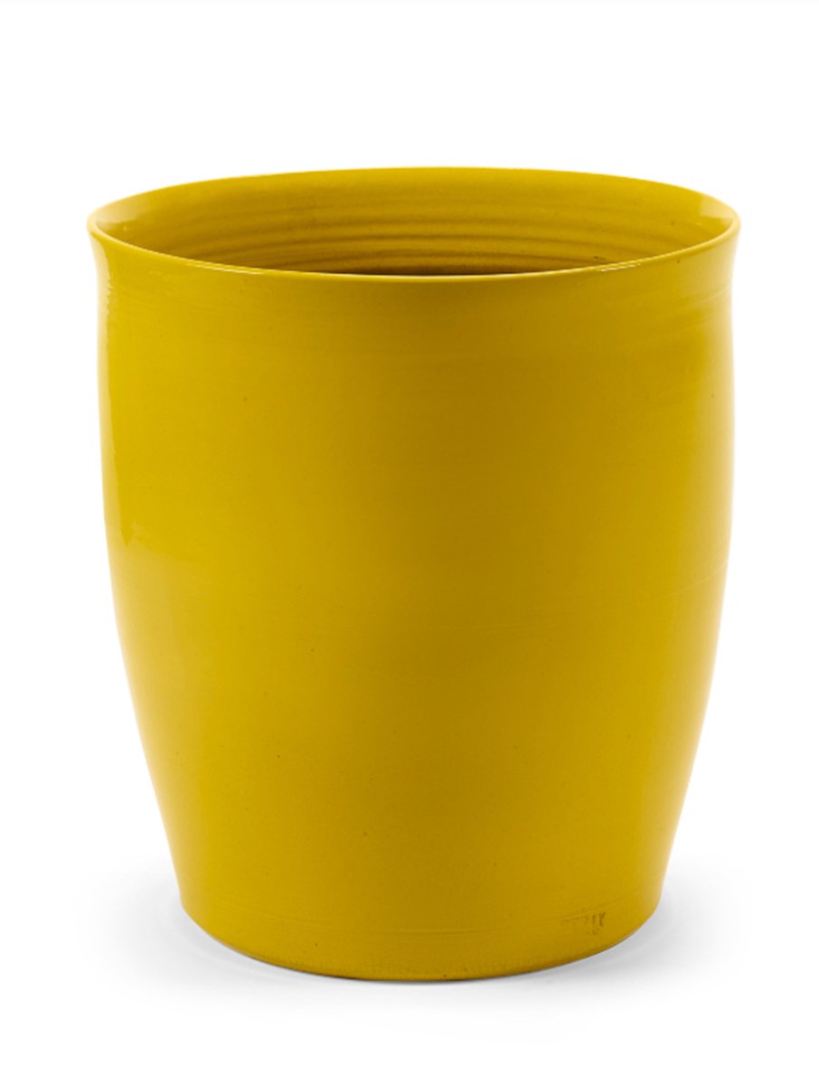 Serax - glazed shades - bloempot l - geel - 40 ø