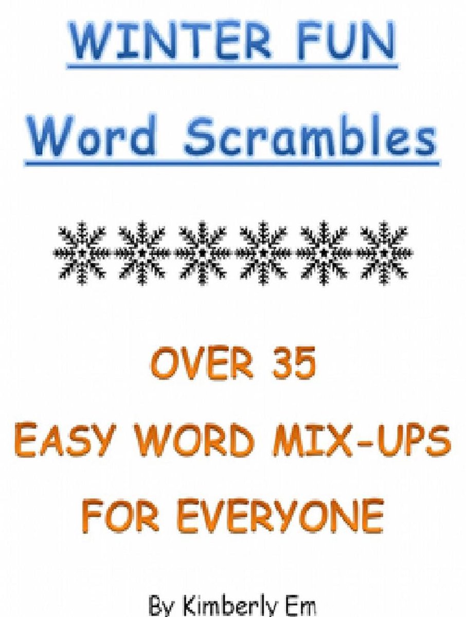 Winter fun word scrambles - over 35 word puzzles for all ages