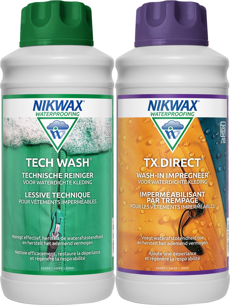 Nikwax twin tech wash tx.direct wash in 1l – reinigen – impregneren