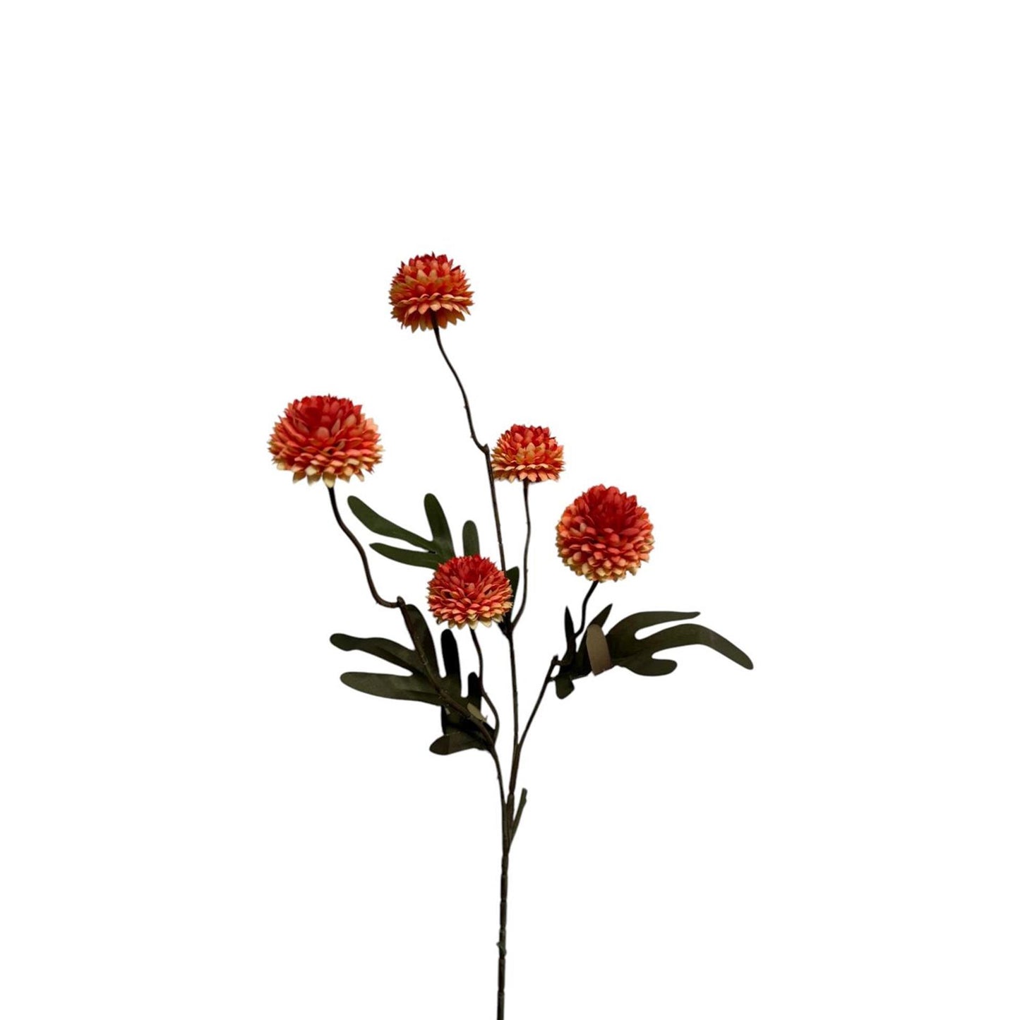 Roberts collection flor artificial pompón naranja 52cm