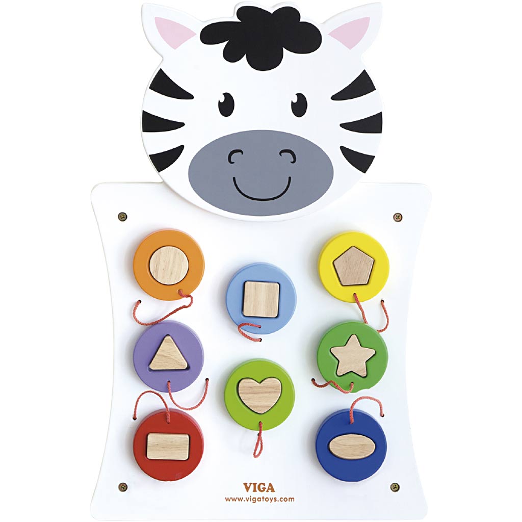 Tavola attività Viga, zebra, dimensioni 36x55x3,5 cm, 1 pezzo
