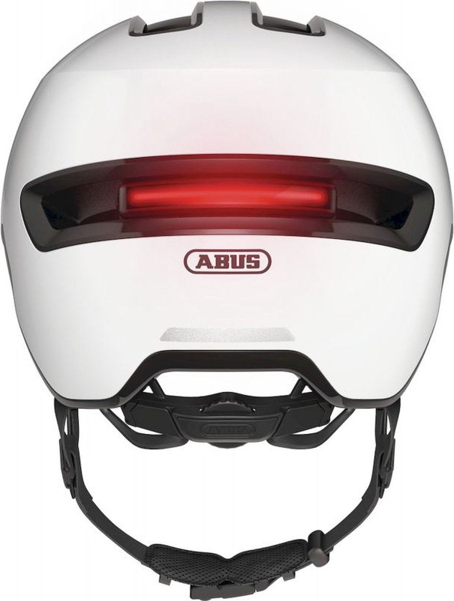 Abus fietshelm hud-y ace shiny white l - 57-61 cm - wit - geschikt voor gebruik op elektrische fietsen - stadsfietsen - 460 g