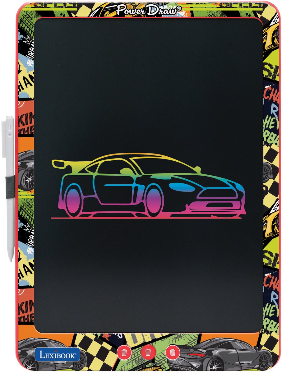Lexibook 14’’ meerkleurige leer- en teken-e-ink-tablet met sjablonen accessory-drawing pen
