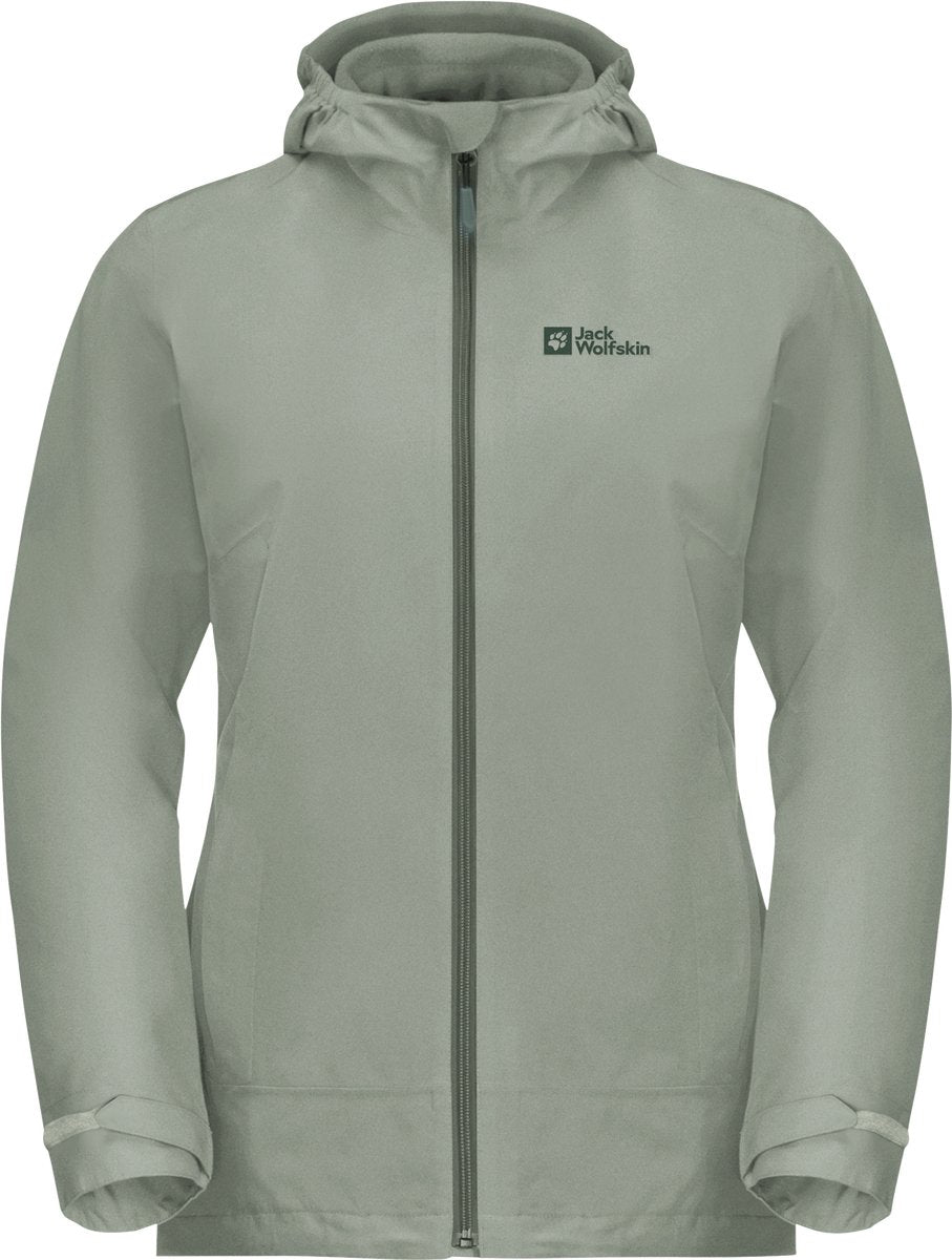 Jack wolfskin moonrise 3in1 jkt w dames outdoorjas - mint leaf