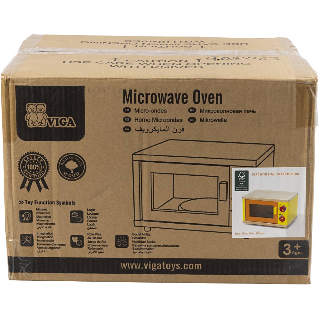 Microondas de madera Viga, 1 pieza