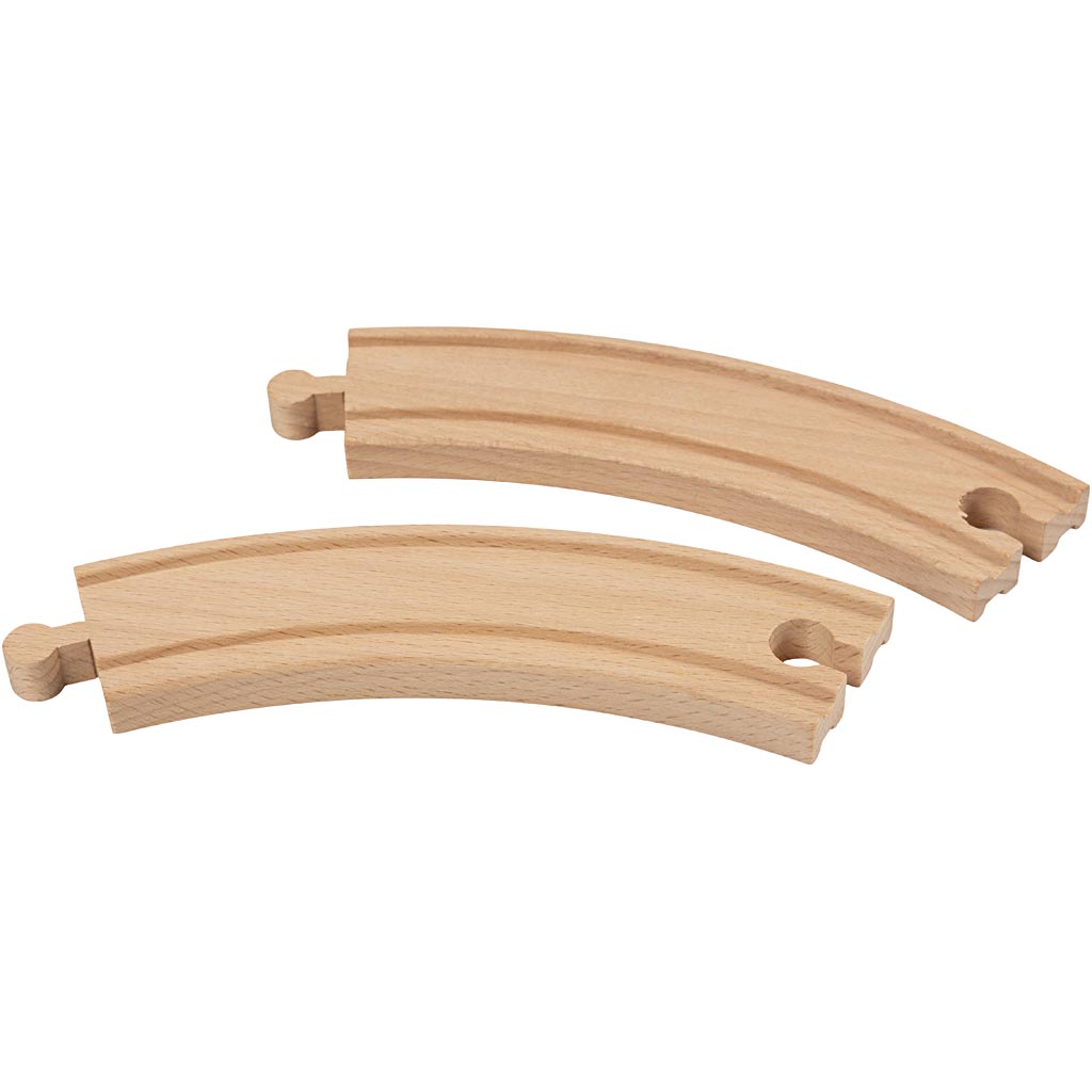 Ferrocarril Viga, curva larga, l: 15,8 cm, 4 piezas 1 caja