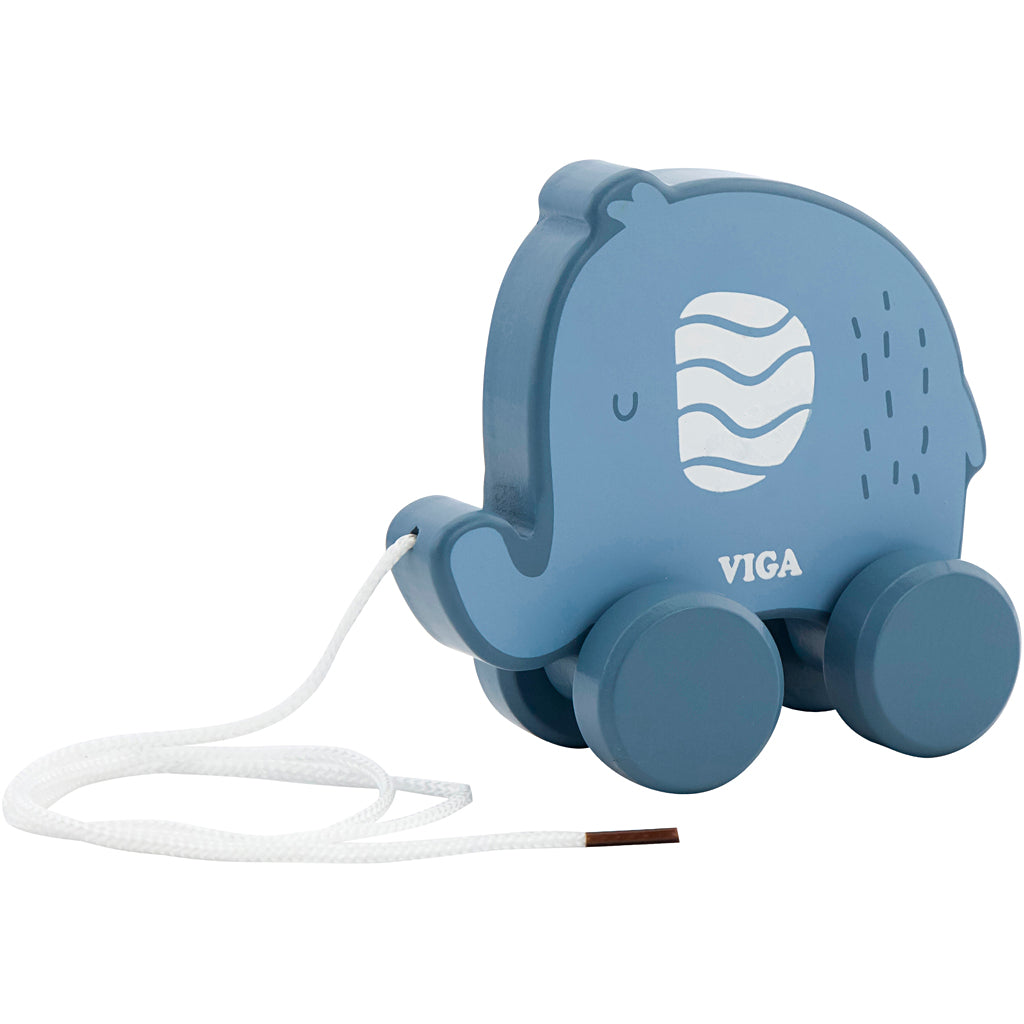 Elefante da tiro Viga, misura 11 cm, blu, 1 pezzo