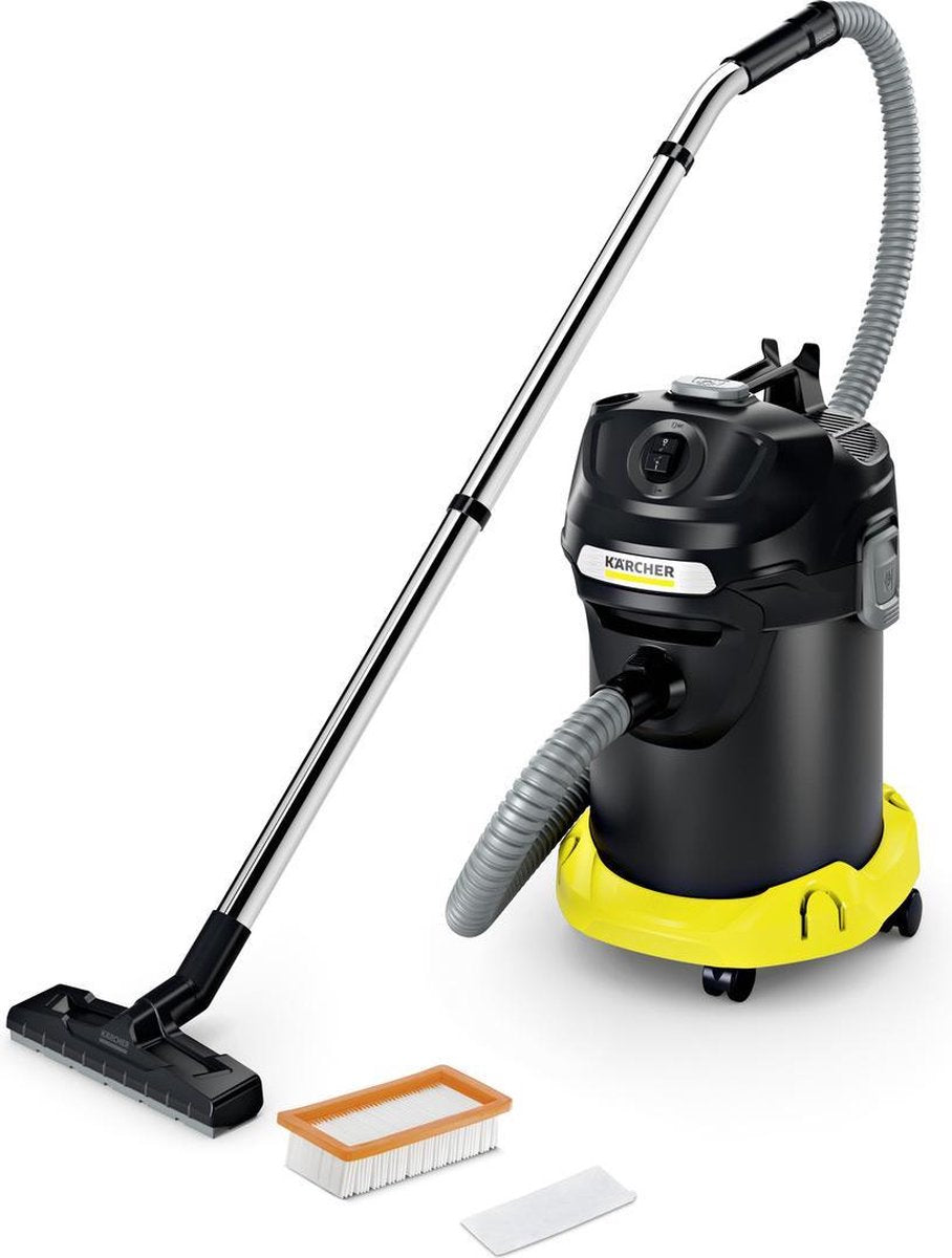 Kärcher ad 4 as- en droogzuiger - 600 w - 17 liter - vlamvertragend - reboost filterreiniging - wendbaar met wielen