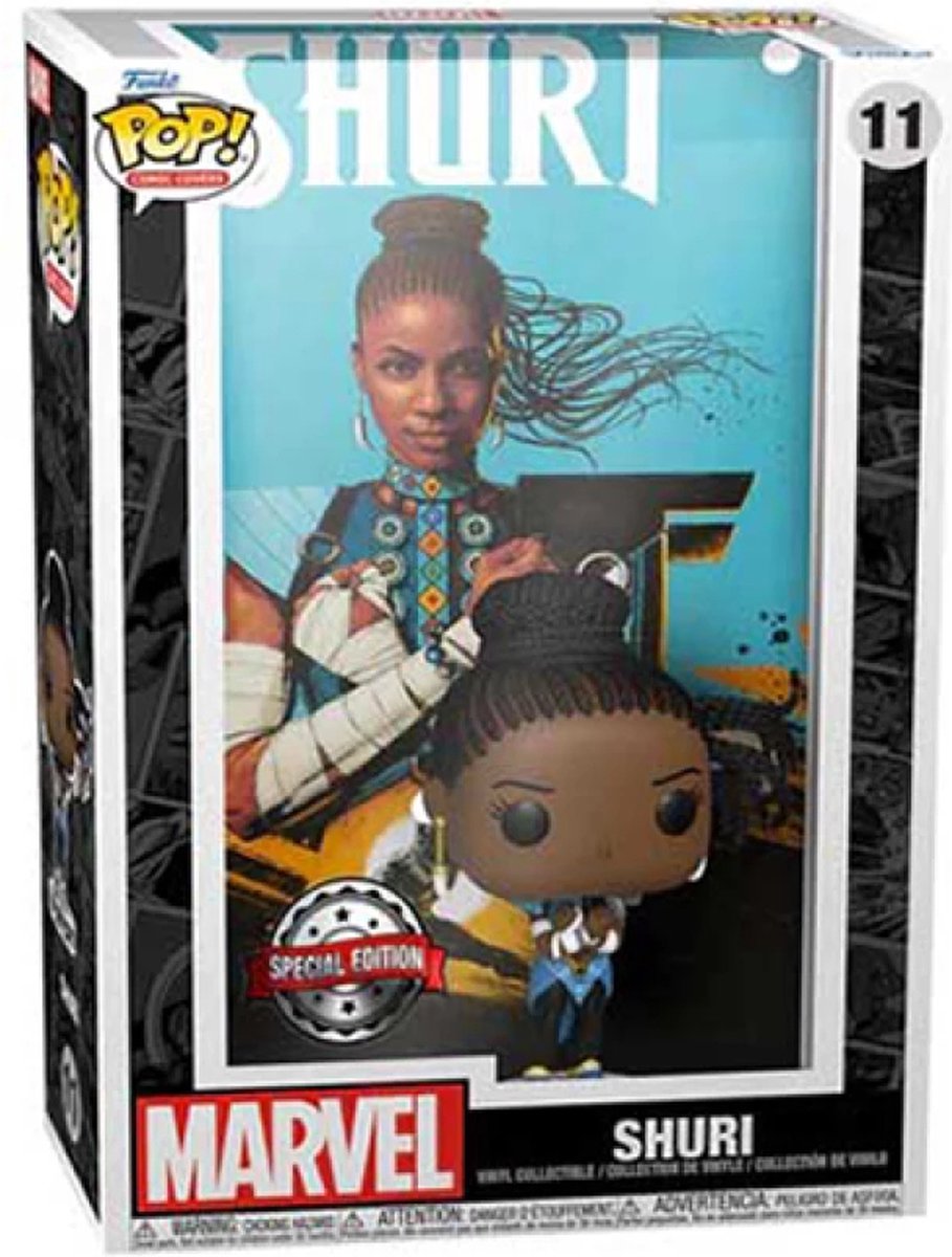 ¡Funko pop! portada de comic marvel: shuri 11 exclusiva pantera negra