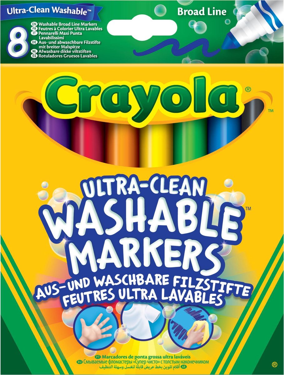 Crayola - ultra-clean - rotuladores - para niños - 8 piezas -