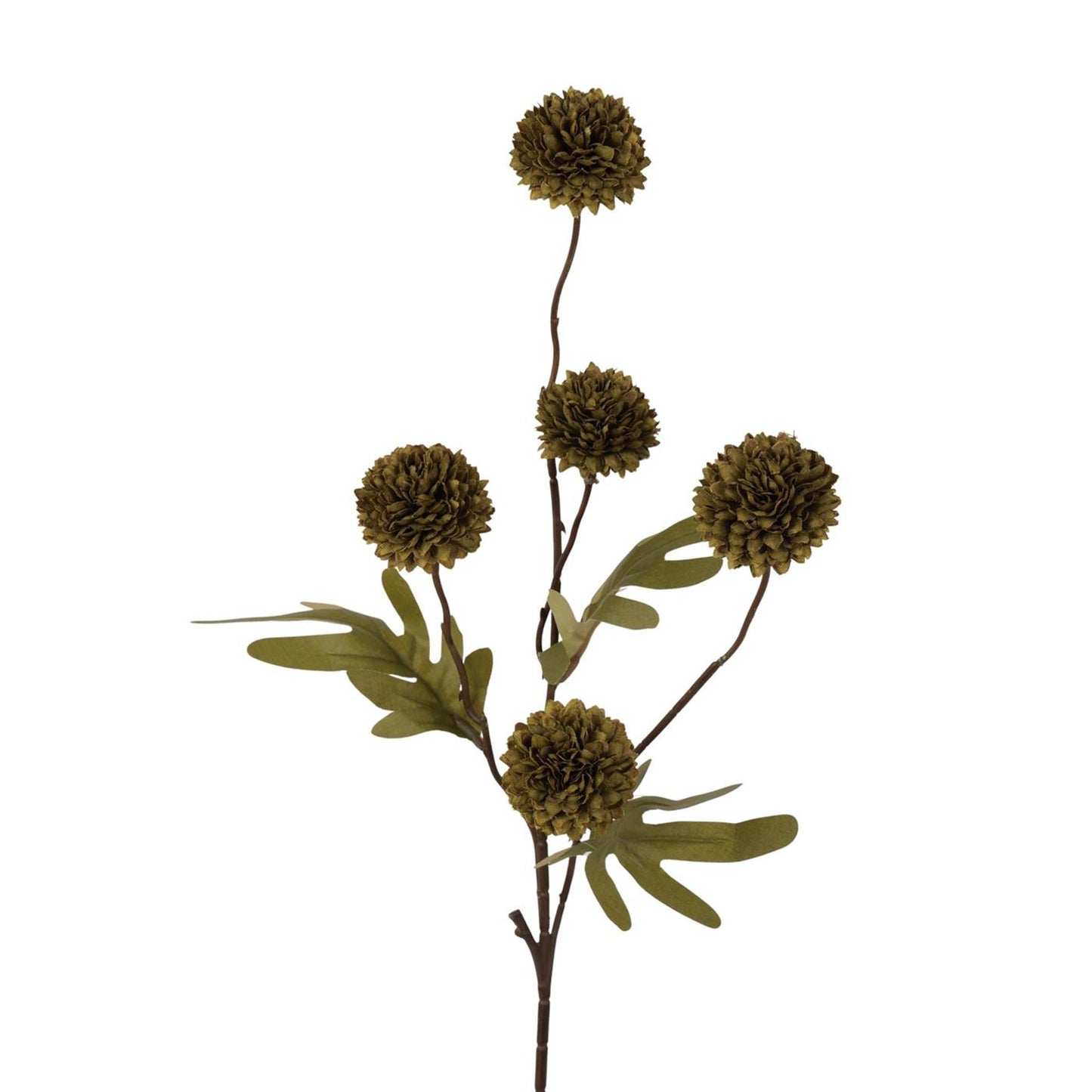 Collezione Roberts fiore artificiale pompon ramo 52 cm verde scuro
