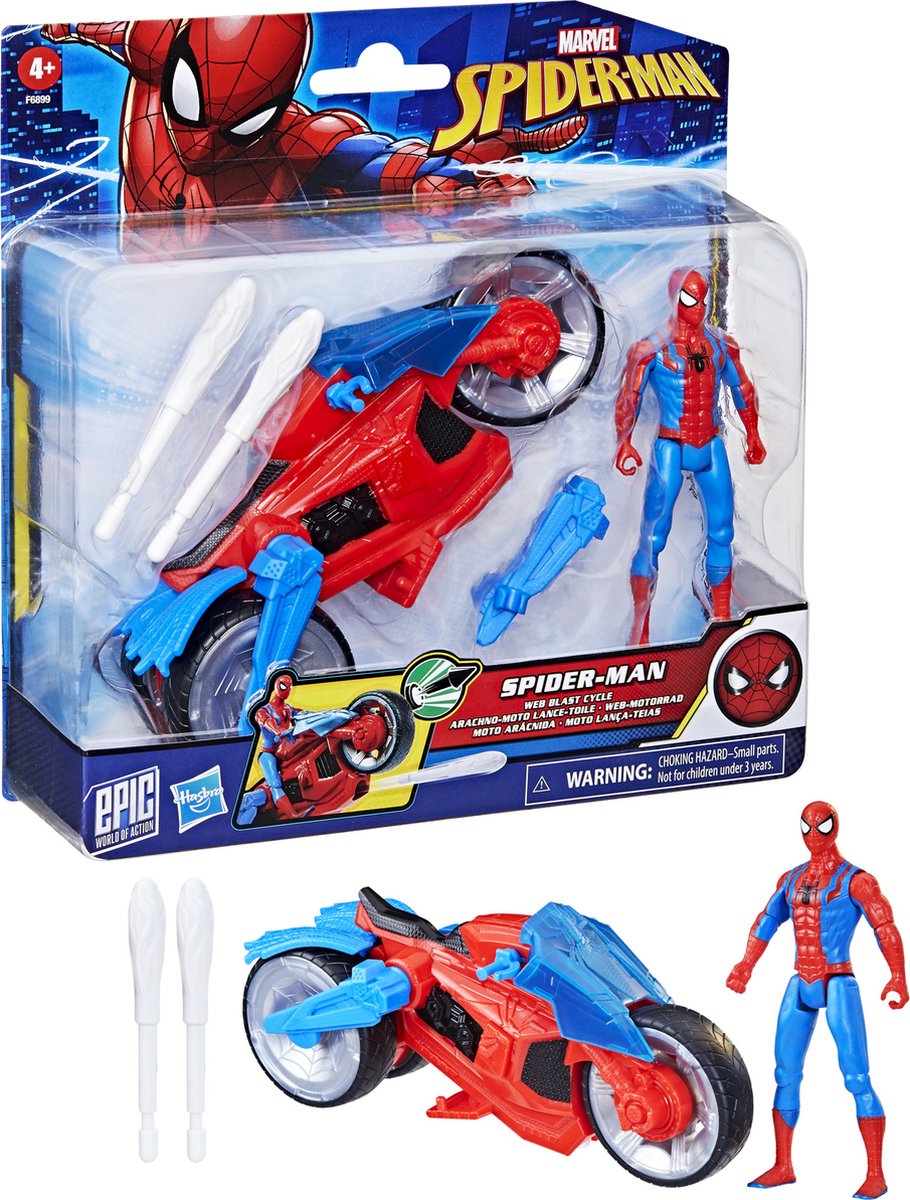 Hasbro Spider-Man Web Blast Motor - Set di action figure.