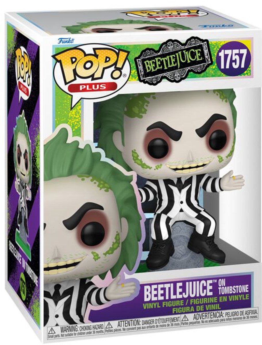 Funko beetlejuice beetlejuice con lapide in vinile 1757 pop! unisex multicolore