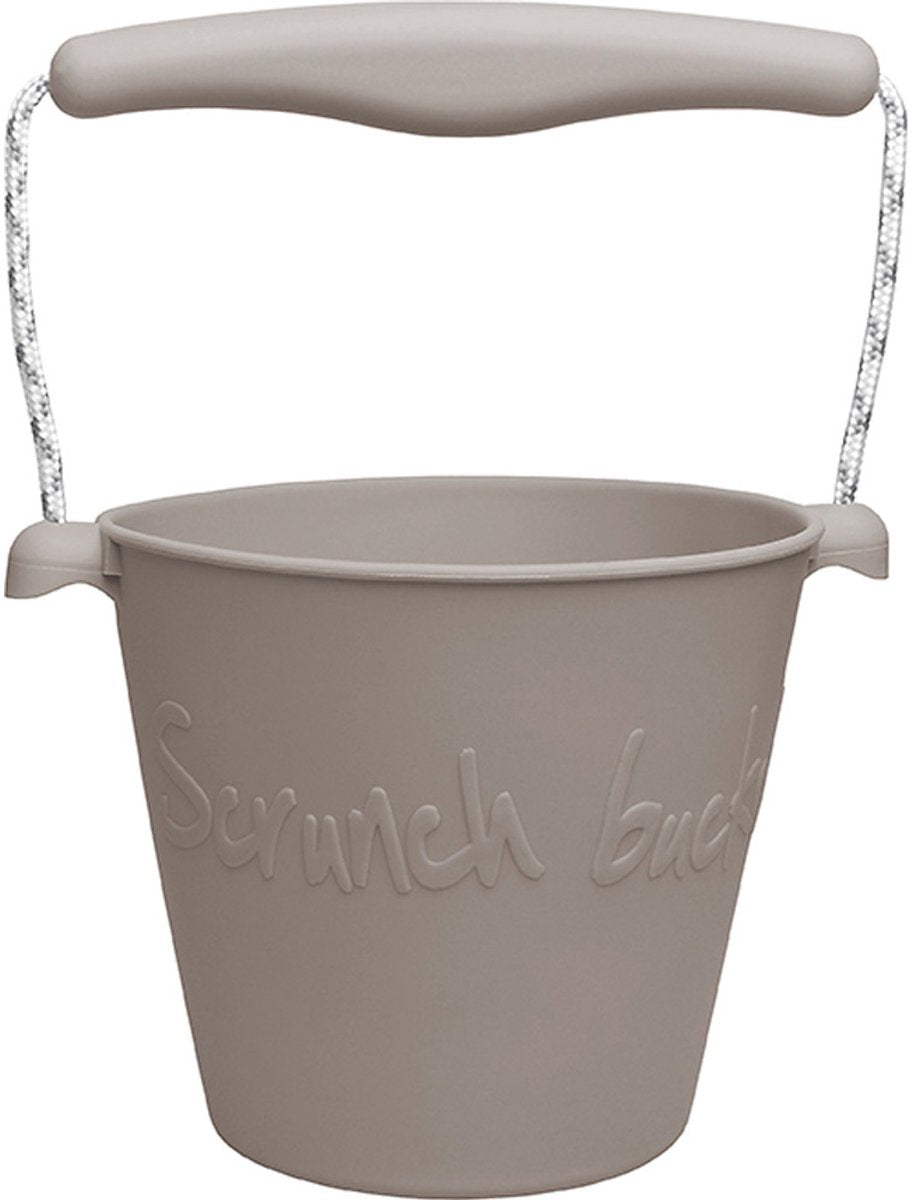 Secchiello per giocattoli Scrunch - grigio - pieghevole - riciclabile