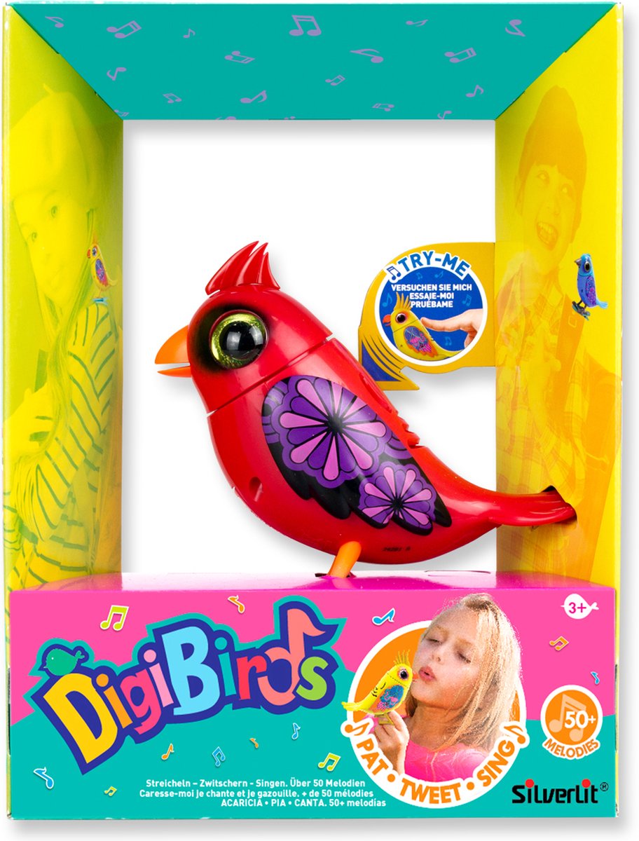 Digibirds Silverlit cardinale singolo - uccello interattivo