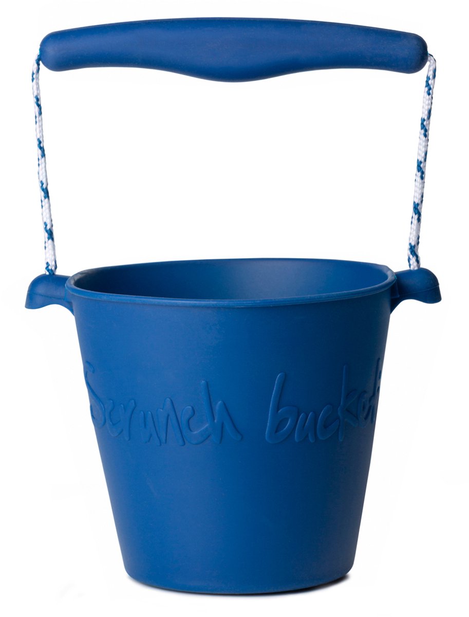 Secchiello per giocattoli Scrunch - blu - pieghevole - riciclabile