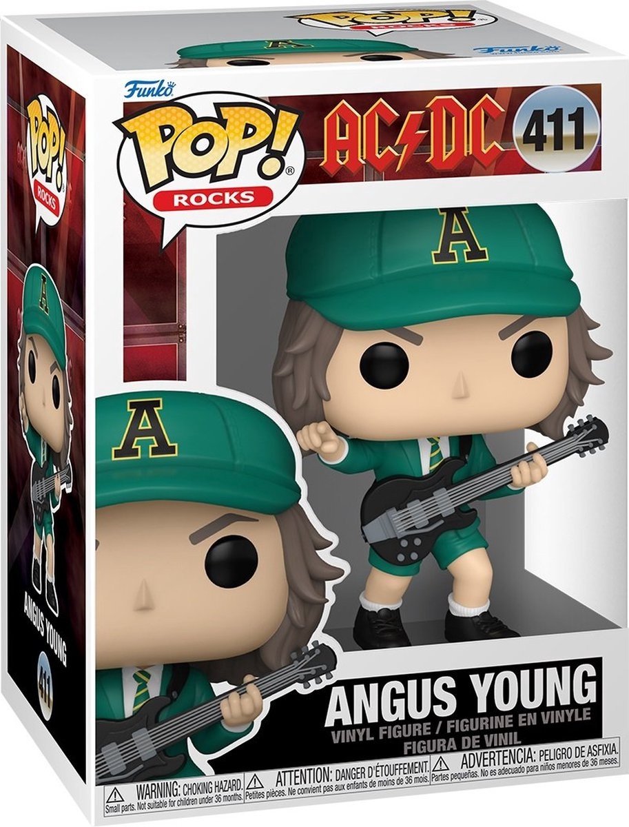 Funko pop rocks: ac dc angus young (traje verde) pop #411