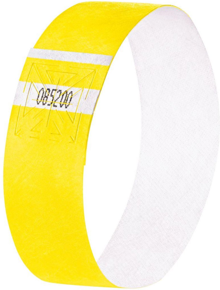 Braccialetti per eventi Sigel - super morbidi - 255x25mm - giallo neon - 120 pezzi - si-eb213