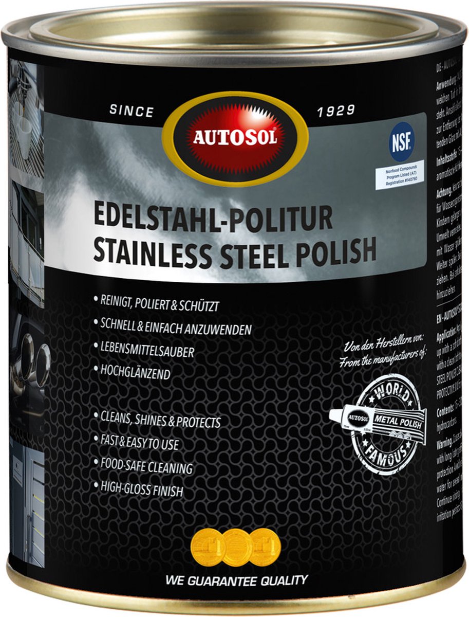 Pasta para pulir acero inoxidable Autosol - 750 ml