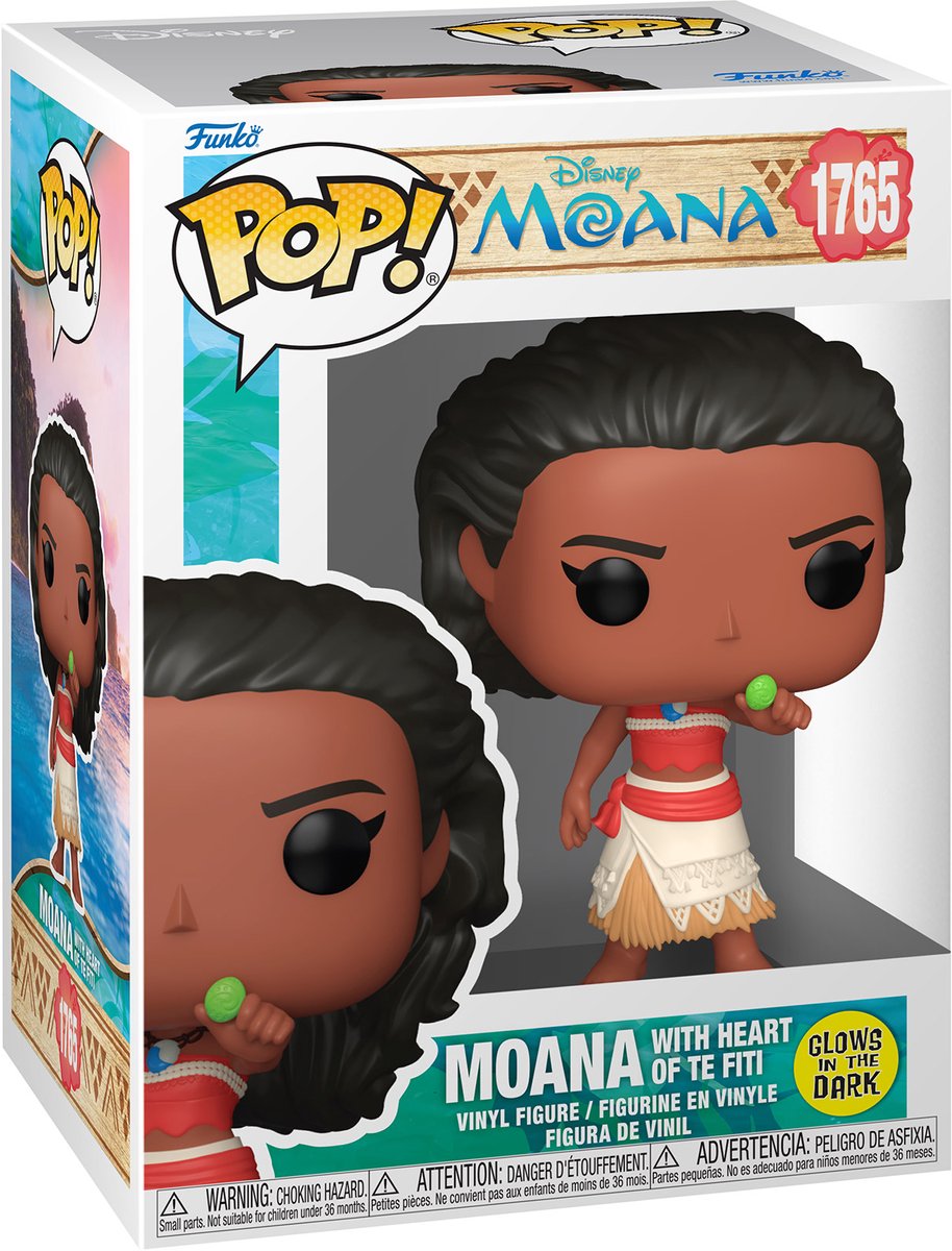 ¡Funko pop! disney: moana - moana con corazón de tefiti (brilla en la oscuridad) #1765