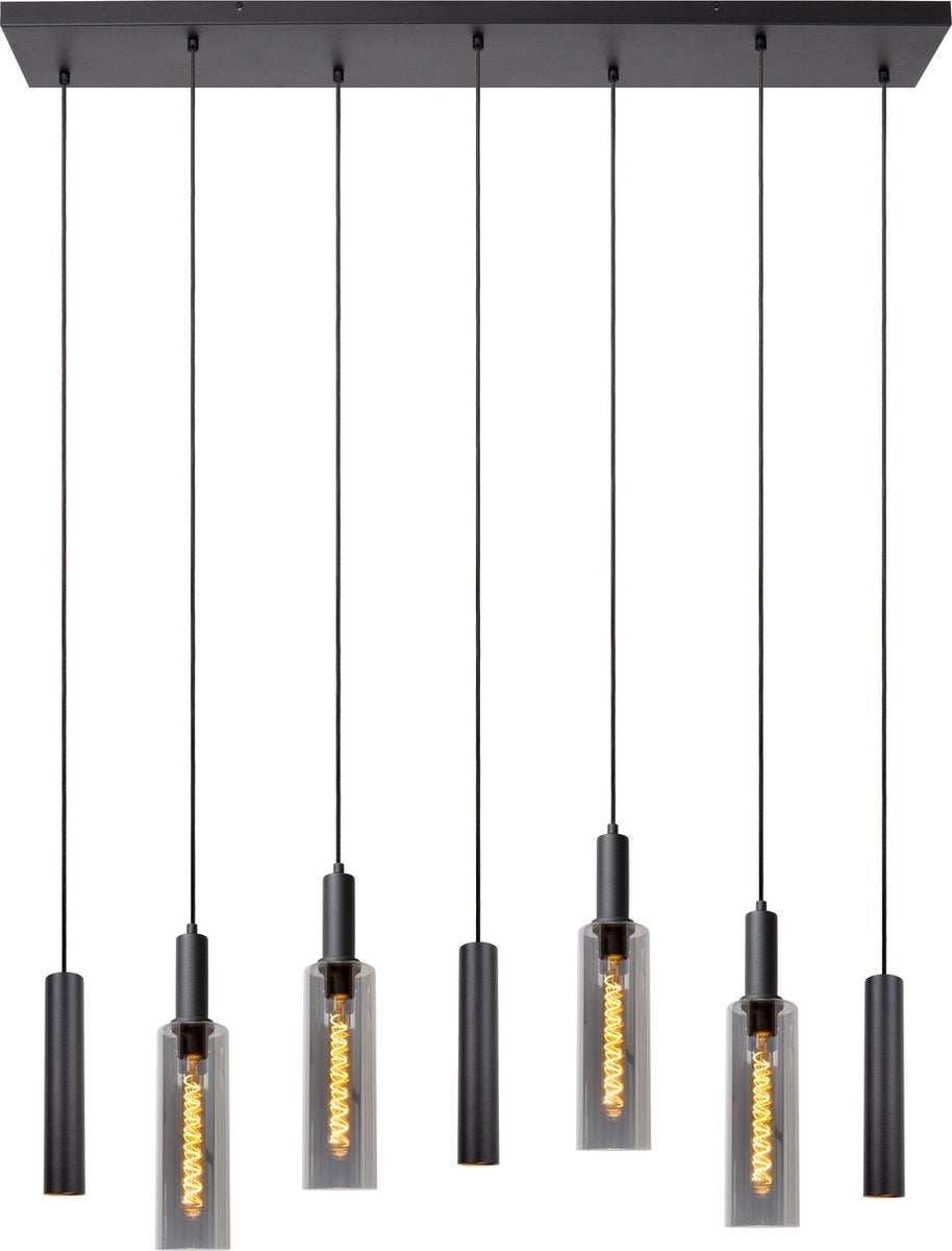 Lucide rex - lampada a sospensione - 4xe27 - fumé
