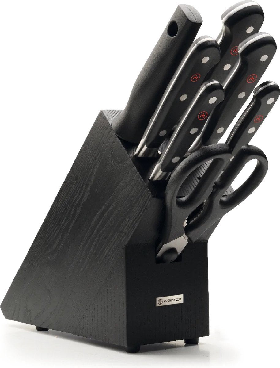 Ceppo portacoltelli Wusthof classico - nero - 8 pezzi