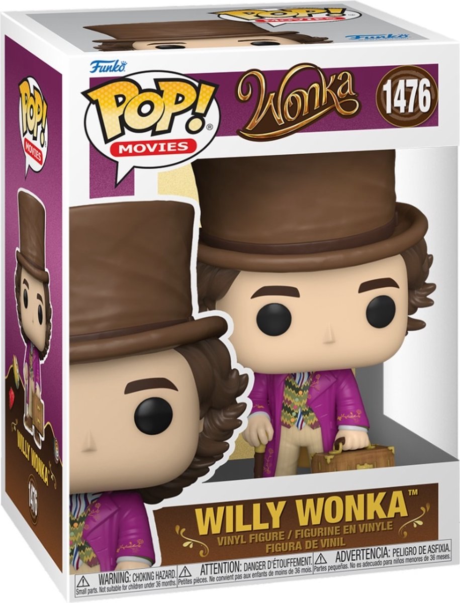 Funko pop movies: wonka - willy wonka - 9,5 cm - #1476
