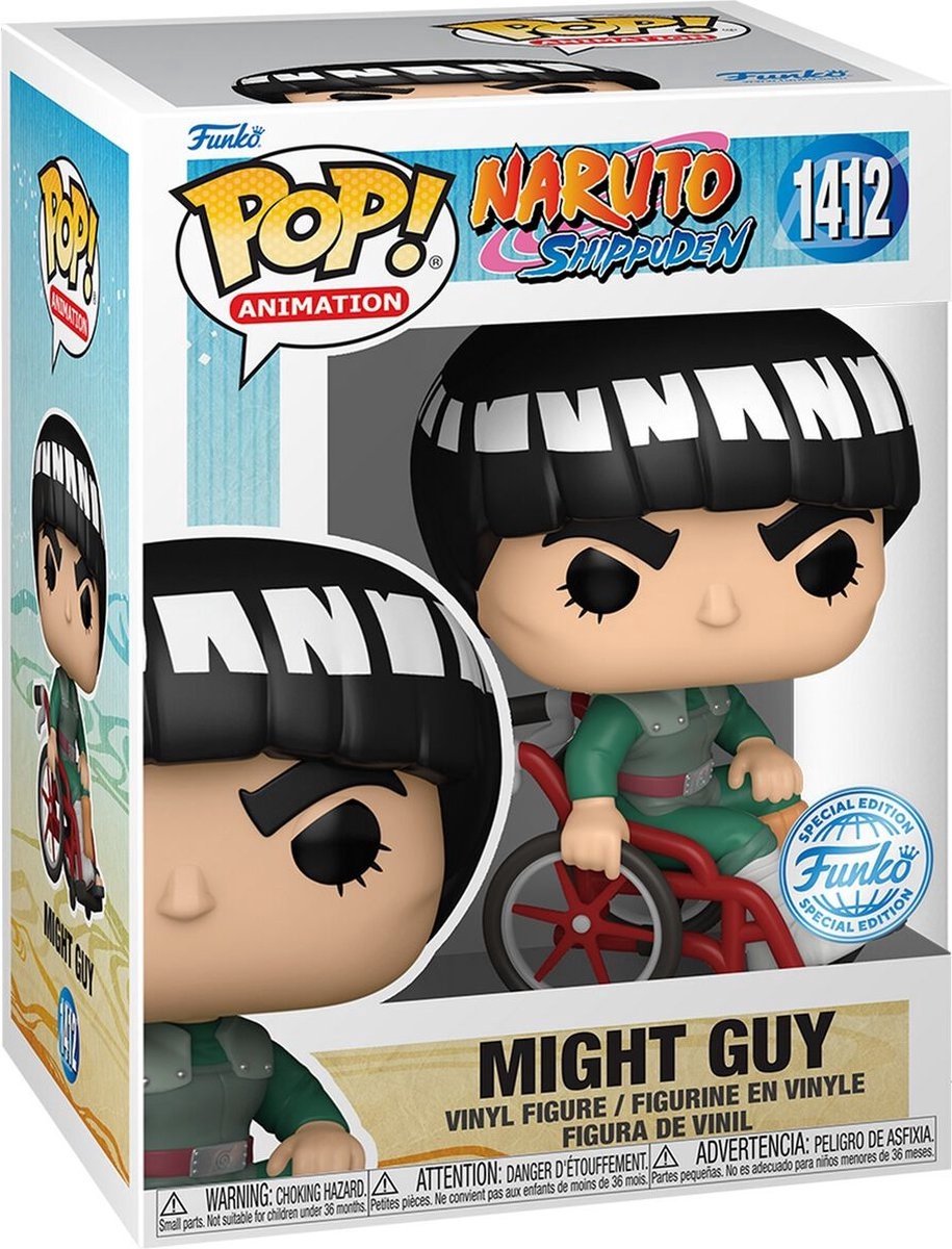 Funko naruto might guy figura de vinilo 1412 pop! pvc blanco -