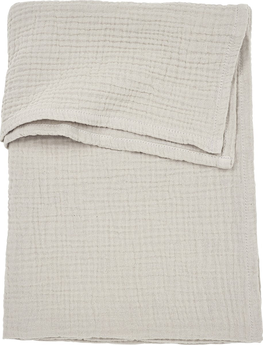Meyco baby uni ledikant laken - pre-washed hydrofiel - greige - 100x150cm - 0.3 tog