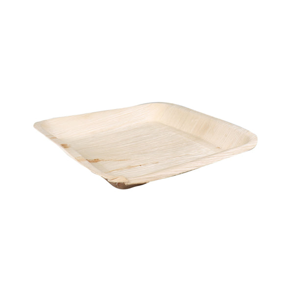 Plato biodore depa hoja de palma 24 x 24 cm (25 piezas)