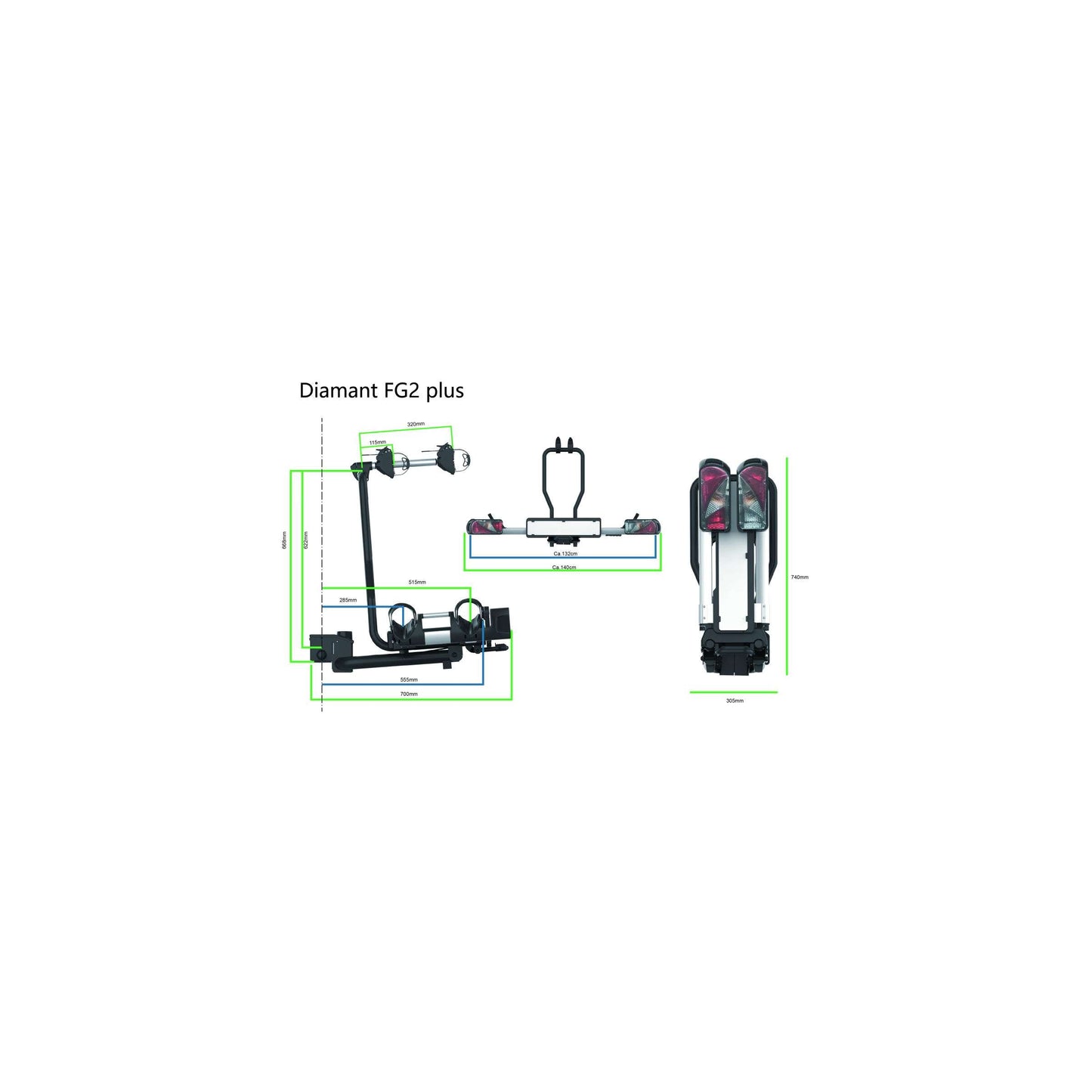 Trasportatore di biciclette pro-utente Diamant FG2 Plus