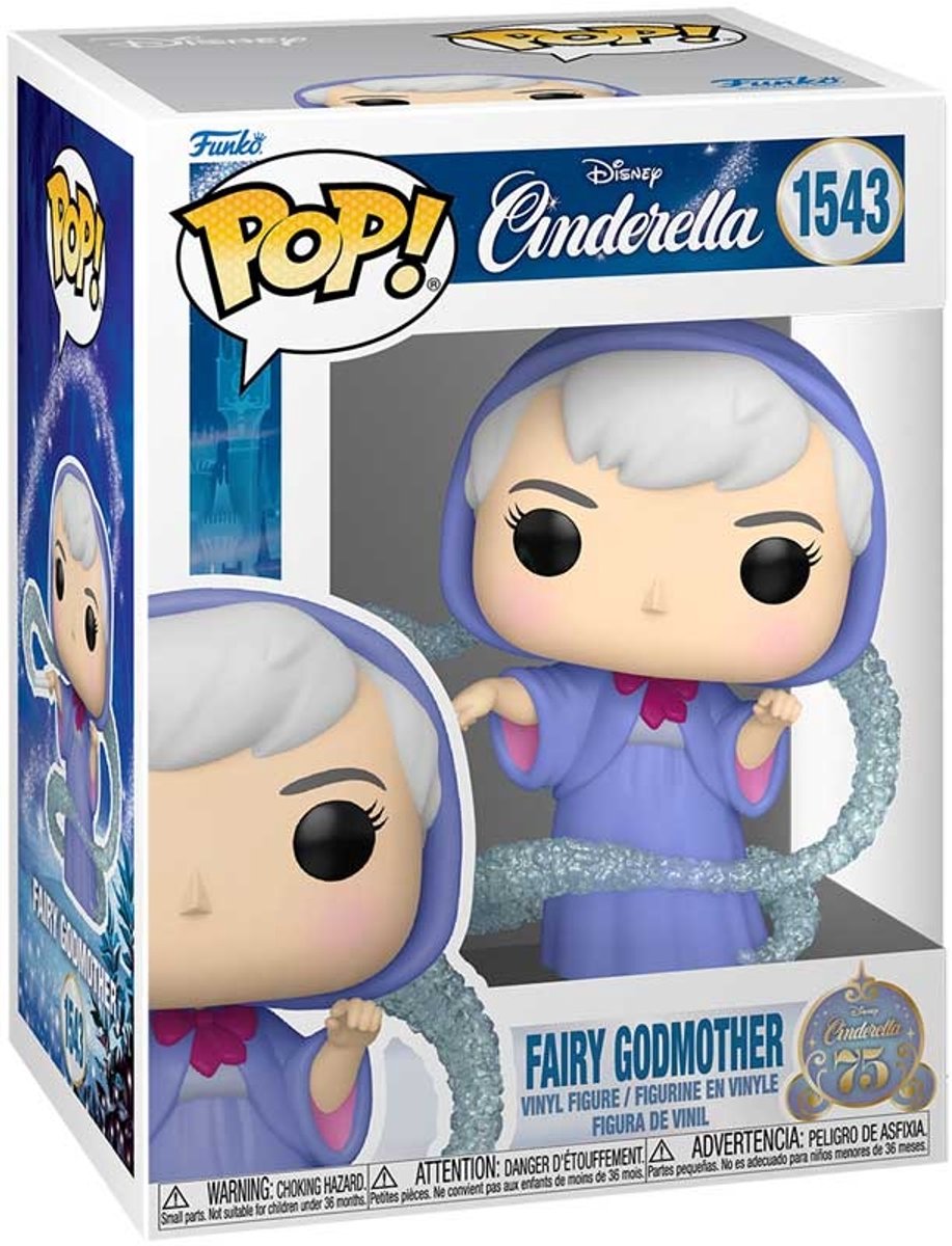 Funko cenicienta hada madrina (75 aniversario) figura de vinilo 1543 unisex pop! - multicolor - estándar